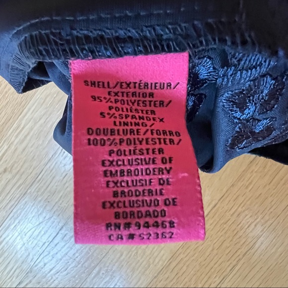 BETSEY JOHNSON EMBROIDERED SCUBA CREPE MIDI DRESS IN NAVY 4M077 - Picture 10 of 11